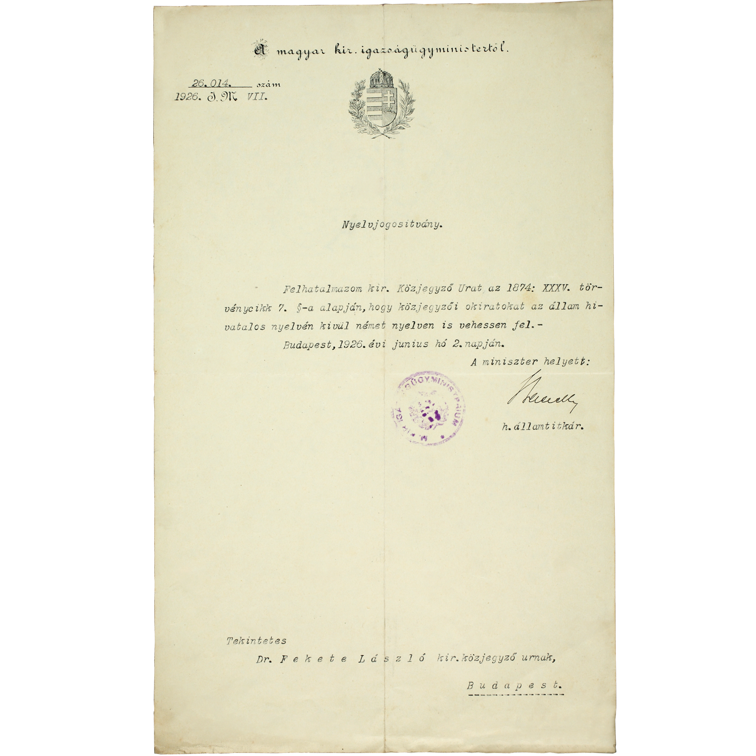 Német nyelvi jogosítványa