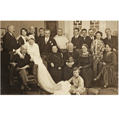 Fekete László esküvői csoportképe 1930